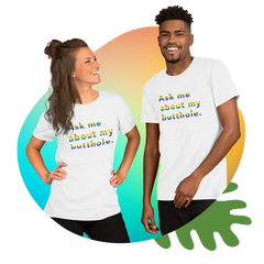 TUSHY Rainbow Butthole T-shirt